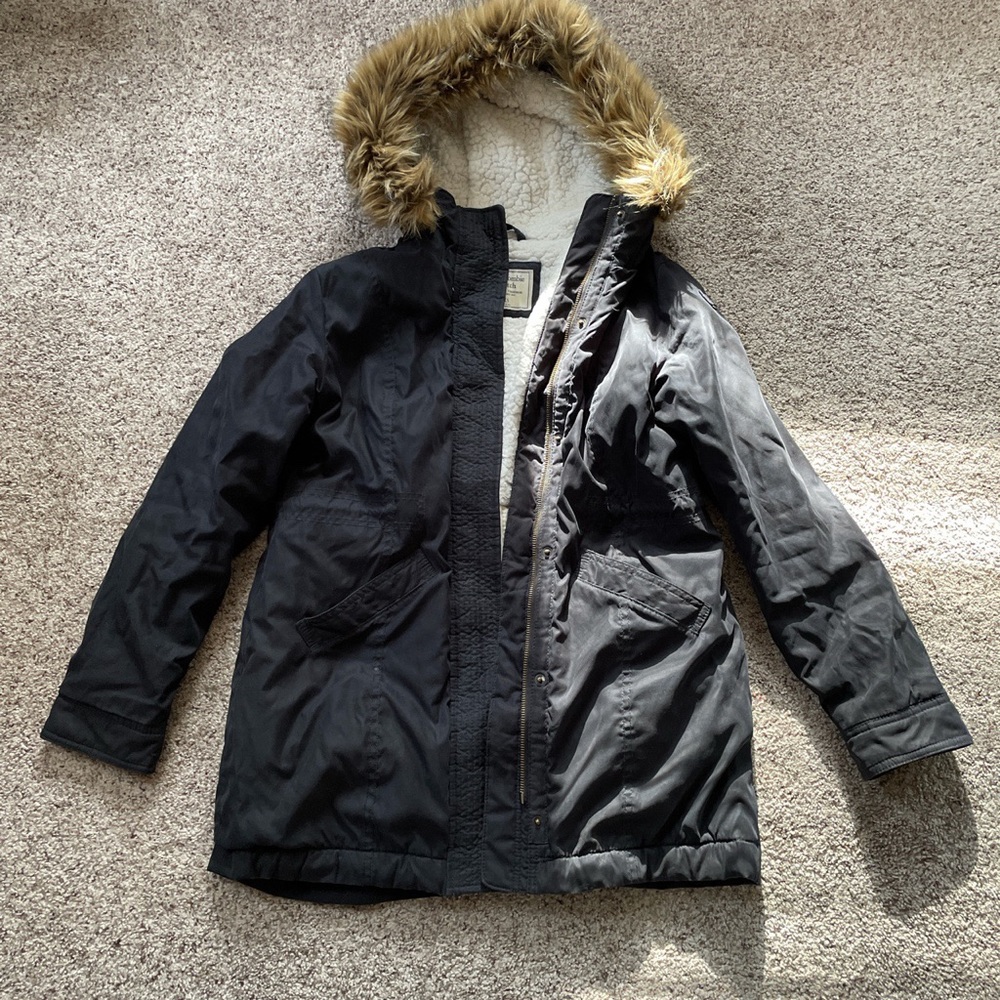 Abercrombie & Fitch sherpa lined coat